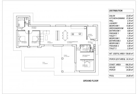 Obra nueva - Chalet - Pinoso - Campo