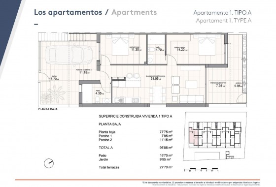 Obra nueva - Bungalow - Pilar de la Horadada - Zona Pueblo