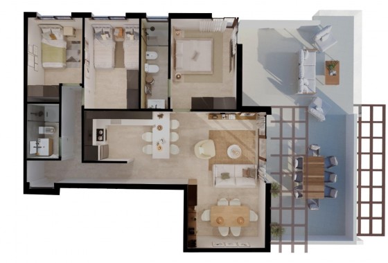 Nouvelle construction - Appartement - Vera - Vera playa