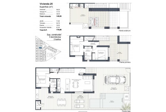 Nouvelle construction - Maison mitoyenne - Los Alcázares - Serena Golf